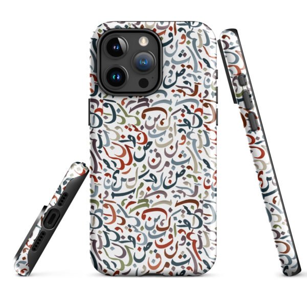 Abstract Calligraphy, Muted Colors, Tough Case for iPhone